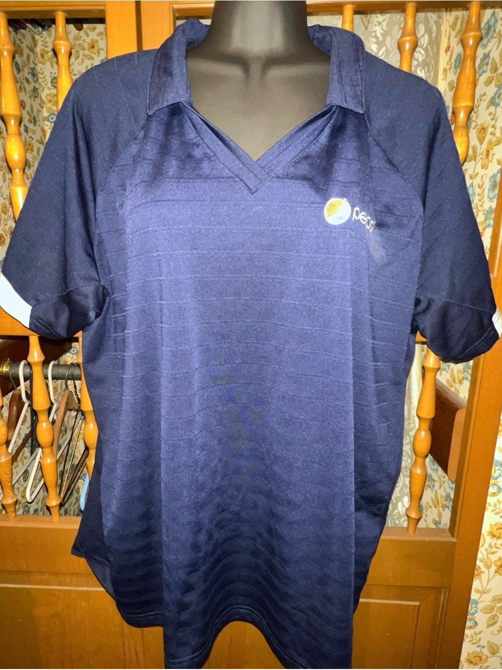 Pepsi - Holloway Navy Blue Women’s Short-Sleeve Jersey with White Trim